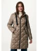 Mexx Doorgestikte mantel taupe