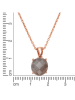 Jamelli Rosévergold. Halskette mit Anhänger - (L)42 cm
