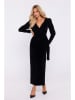 made of emotion Samtkleid in Schwarz