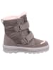 superfit Leder-Winterstiefel "Flavia" in Grau/ Rosa