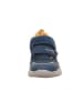 superfit Leder-Sneakers "Storm" in Dunkelblau/ Orange