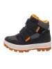 superfit Leder-Boots "Tedd" in Schwarz/ Grau/ Orange