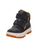 superfit Leder-Boots "Tedd" in Schwarz/ Grau/ Orange