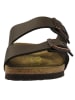 Birkenstock Leder-Pantoletten "Arizona" in Braun - Weite S