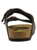 Birkenstock Leder-Pantoletten "Arizona" in Braun - Weite S