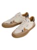 Pepe Jeans FOOTWEAR Leder-Sneakers "Travis Retro" in Creme/ Hellbraun