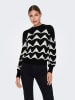 JDY Pullover in Schwarz/ Creme