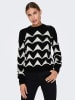 JDY Pullover in Schwarz/ Creme