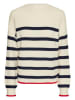 Pieces Pullover in Creme/ Schwarz