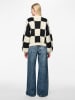 Pieces Pullover in Creme/ Schwarz