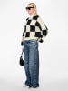 Pieces Sweter w kolorze kremowo-czarnym