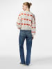 Pieces Sweter w kolorze biało-czerwonym