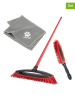 Vileda 3tlg. Besen-Set: "Pet Pro" in Rot