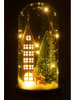 J Line Lampka dekoracyjna LED w kolorze brązowo-zielonym - 27 x 14 cm