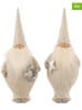 J Line 2er-Set: Dekofiguren in Beige/ Silber - (B)19 x (H)25 x (T)10 cm