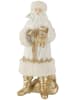 J Line Decoratieve lamp "Kerstman" wit/goudkleurig - (B)20,5 x (H)44,5 x (D)18,5 cm