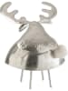J Line Decoratief figuur "Hert" zilverkleurig - (B)24 x (H)24,5 x (D)21,5 cm
