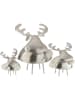 J Line Decoratief figuur "Hert" zilverkleurig - (B)24 x (H)24,5 x (D)21,5 cm