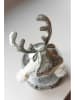 J Line Decoratief figuur "Hert" zilverkleurig - (B)24 x (H)24,5 x (D)21,5 cm