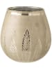J Line Windlicht "Bladeren" beige - (H)18,5 x Ø 18,5 cm