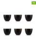 Ogo Living 6-delige set: koffiebekers zwart - elk 220 ml