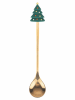 Villa d´Este 4-delige set: theelepels "Xmas" goudkleurig/meerkleurig - (H)16,3 cm