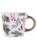 Villa d´Este 6-delige set: koffiekoppen "Holly" rood/groen/wit - 90 ml