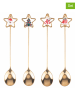 Villa d´Este 6-delige set: theelepels "Xmas" goudkleurig/meerkleurig - (H)16,3 cm