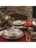Villa d´Este 6-delige set: soepborden "Vintage Xmas" wit/meerkleurig - Ø 22,5 cm