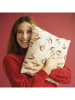 Villa d´Este Dekokissen ''Father Christmas'' in Beige - (L)40 x (B)40 cm