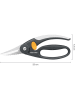 Fiskars Nożyczki "Functional Form" w kolorze szarym do ryb - wys. 22 cm