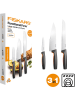 Fiskars 3tlg. Küchenmesser-Starterset "Functional Form" in Schwarz