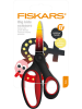 Fiskars Nożyczki w kolorze czerwono-czarnym dla dzieci - wys. 15 cm