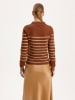 BGN Cardigan in Cognac/ Beige