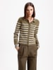 BGN Cardigan in Khaki/ Weiß