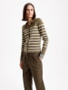 BGN Cardigan in Khaki/ Weiß