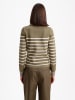 BGN Cardigan in Khaki/ Weiß