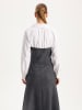 BGN Bluse in Anthrazit/ Weiß