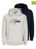 Jack & Jones 2er-Set: Hoodies in Grau/ Dunkelblau
