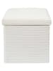 THE HOME DECO FACTORY Aufbewahrungshocker in Beige - (B)38 x (H)38 x (T)38 cm