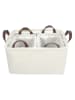 THE HOME DECO FACTORY 3er-Set: Körbe in Creme - (H)20 cm