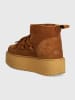 INUIKII Skórzane botki zimowe "Classic Low Platform" w kolorze brązowym