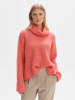 OPUS Rollkragenpullover in Koralle