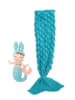 Crochetts 2-delige set: benendeken met pop "Doll Lili" blauw