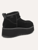 UGG Leder-Boots "Cityfunc Ultra Mini" in Schwarz
