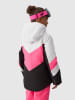 4F Ski-/ Snowboardjacke in Pink/ Schwarz/ Weiß