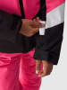 4F Ski-/ Snowboardjacke in Pink/ Schwarz/ Weiß