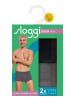 Sloggi 2er-Set: Boxershorts in Schwarz/ Grau