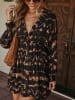 LA Angels Kleid in Schwarz/ Camel