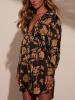 LA Angels Kleid in Schwarz/ Camel